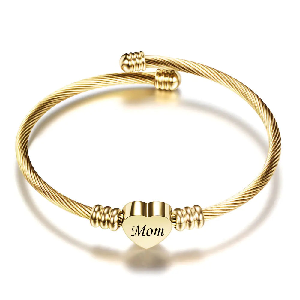 Stainless Love Mom's Day Bracelets