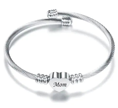 Stainless Love Mom's Day Bracelets