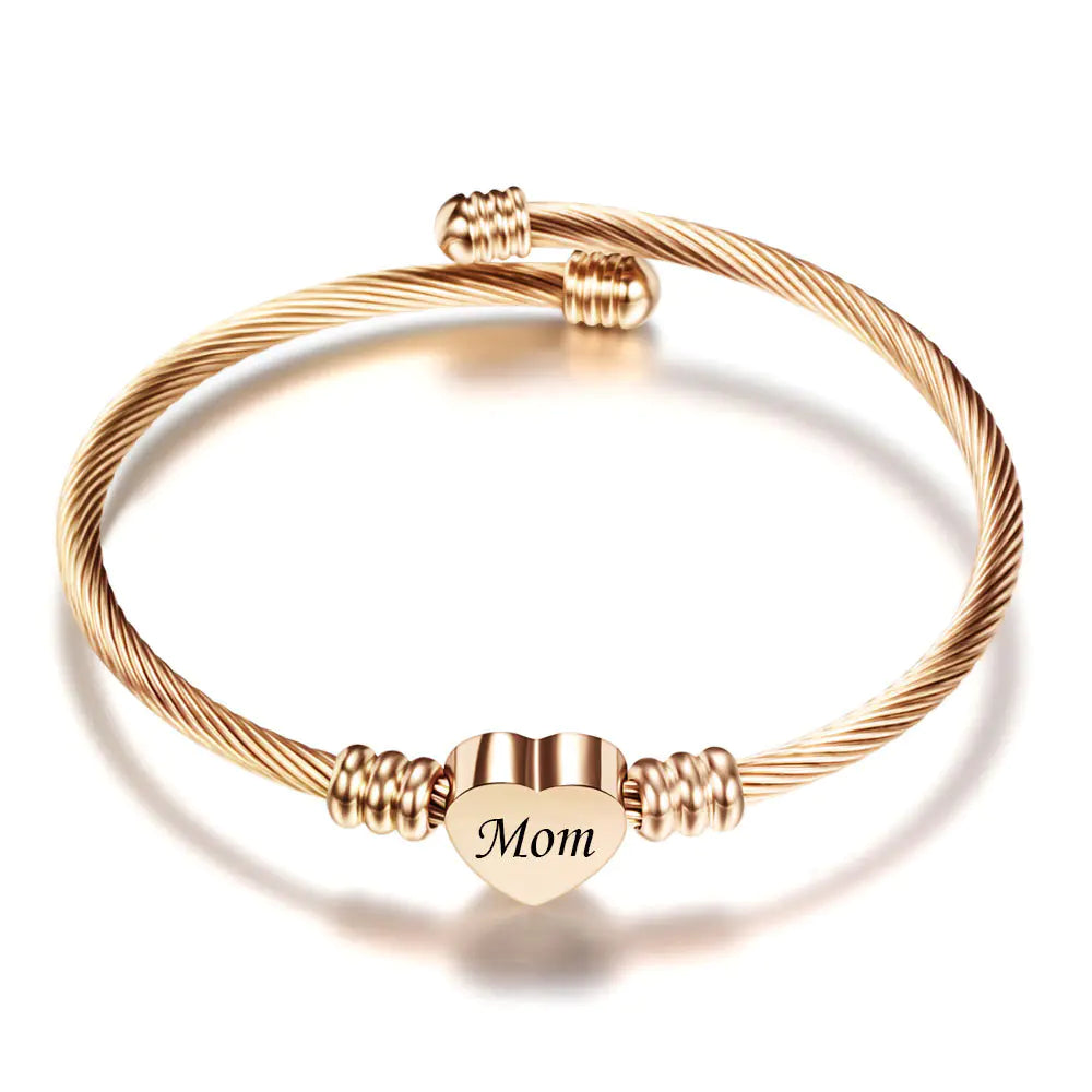 Stainless Love Mom's Day Bracelets