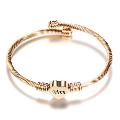 Stainless Love Mom's Day Bracelets