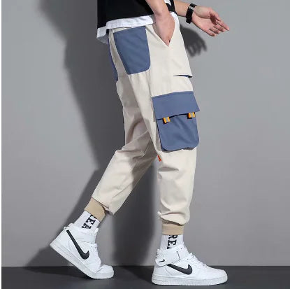 Chic Color-Blocked Utility Pants